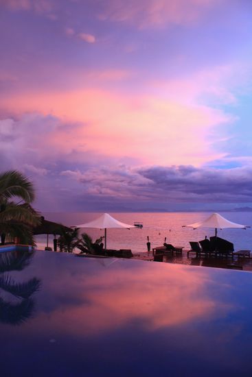 Nach einem Abendgewitter auf Matamanoa.