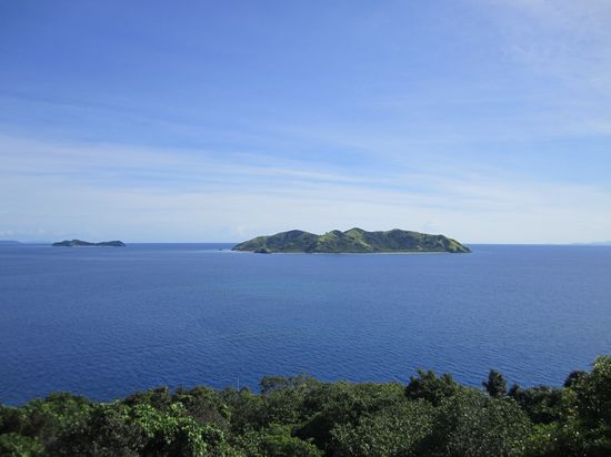 Dies ist die Aussicht von der Bergspitze nach unserer Morgenbergtour.