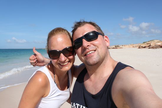Am Cape Leveque Strand ohne Crocs und Box Jelly!!!!! Einmalig im Norden in der Nähe der Kimberleys. Sogar in Broome war der Cable Beach gestern wegen einem Croc  geschlossen...