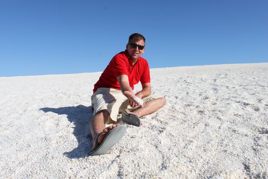 Das ist kein Schnee...das sind Muscheln am Shell Beach