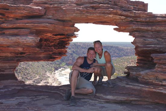 Nature window, Aussichtspunkt im Kalbarri NP, danach gings in die Schluchten runter!!