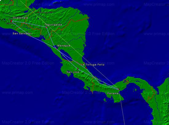 2.Mittelamerika-Route (2 Monate so viel wie möglich mitnehmen)