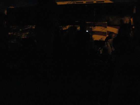 das war alles, was man beim Aussteigen von unserem Bus sehen konnte, nix, wie unschwer zu erkennen ist