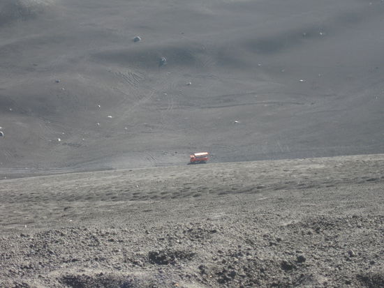 Der Truck da unten war das grobe Ziel, allerdings war das mit dem Steuern eine Kunst, die mir verborgen geblieben ist...