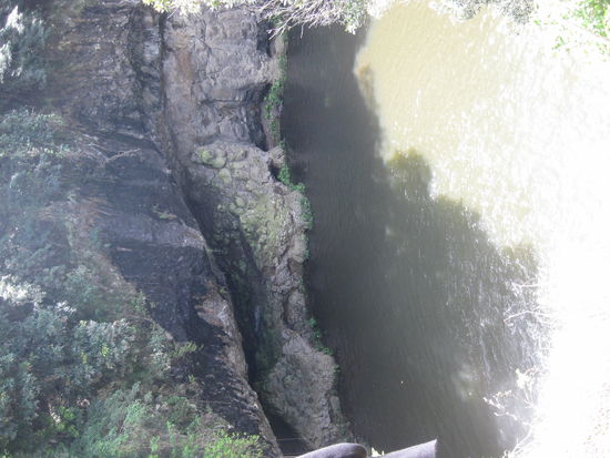 So sahs denn von oben aus! Leider konnten wir nicht schwimmen, weil es zu viel Wasser war, vom ganzen Regen