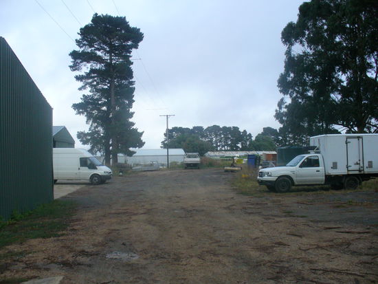 Unsere Farm! Das weisse Haus im Hintergrund ist das Glashaus mit den Kraeutern und dahinter ist das Salathaus!