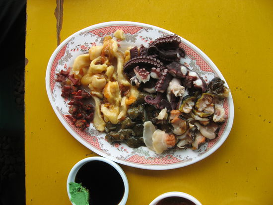 Frische Meeresfrüchte