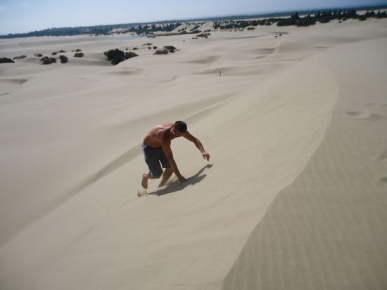 In Oregon ist die National Dunes Recreation Area. Man kommt sich vor wie mitten in der Wüste.