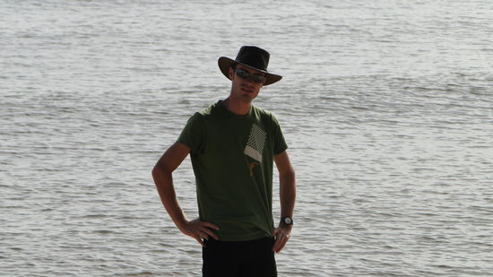 Philip mit neu erstandenem Aussiehut