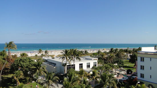 Aussicht von der Dachterrasse unsers Hotels