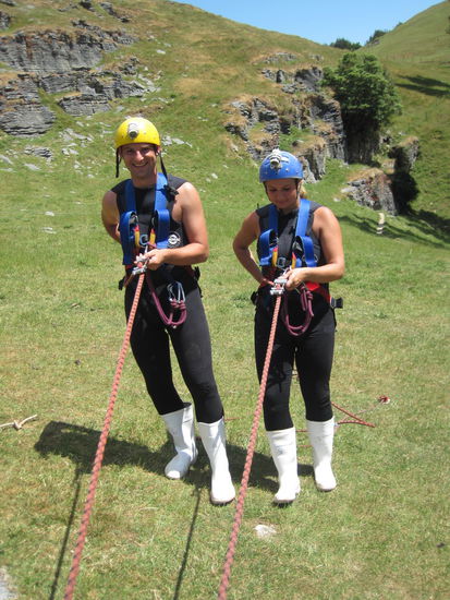 Erst mal mussten wir Trockenuebungen machen...