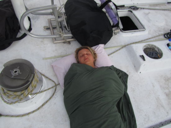 Da schläft sie nach dem Sonnenaufgang einfach wieder ein...