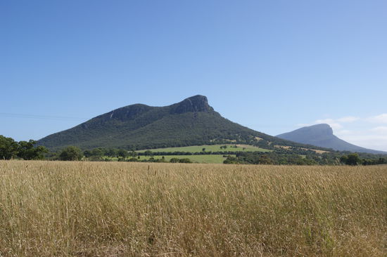 Grampians NP (weil es rundum flach ist sah man die Berge (Hügeln) schon von Weitem)