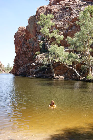 Ich im Big Hole im Ellery Creek... Da bringt man mich nur mit Gewalt heraus 