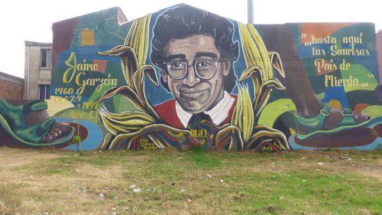 ..und noch ein Graffiti von einem Comedian, der leider auch ermordet wurde.