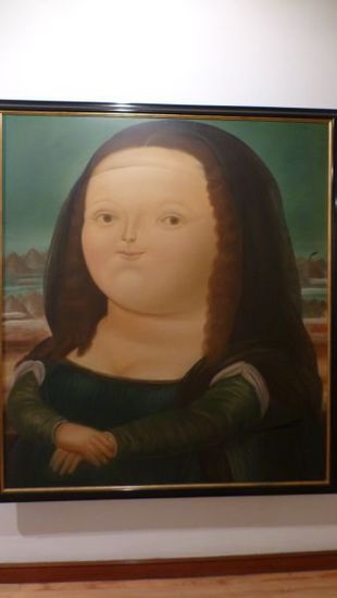 die Botero Variante der Mona Lisa, die Bilder sind alle recht groß, ca. 1m x 1m