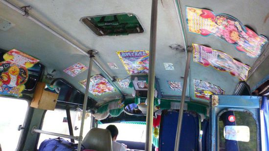 Der Bus ist schön geschmückt