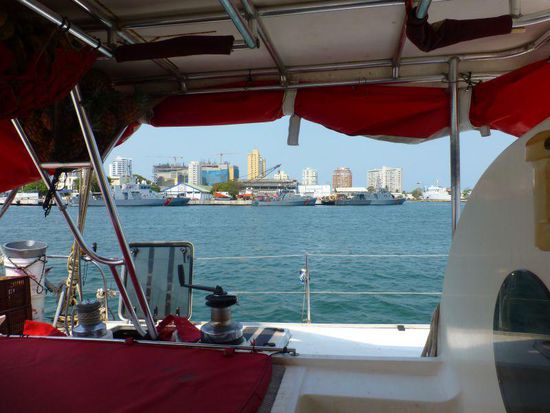 Blick von der Plicht nach hinten