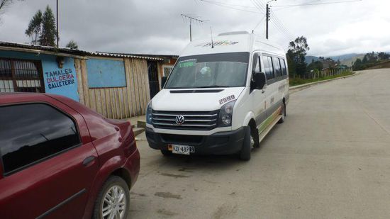 Die Minibusse sind oft Mercedes oder VW Crafter