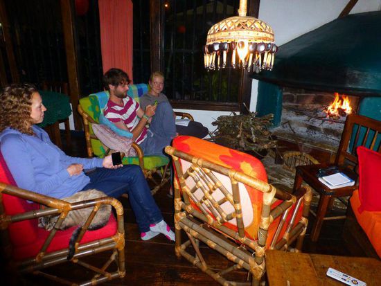 und danach am Kamin chillen