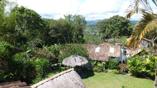 Blick vom Dachgeschoss über die Landschaft