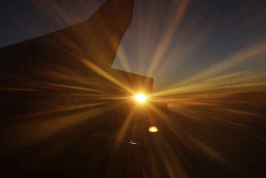 Ein strahlender Abschied der Sonne.