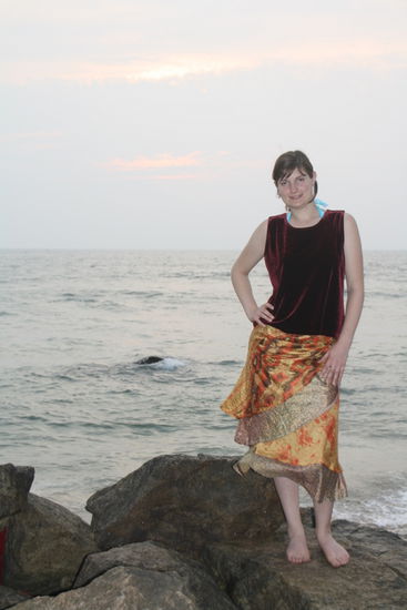 ... Linda am Strand.