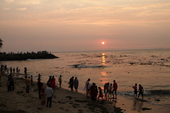 Wir geniessen den Sonnenuntergang ...