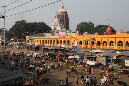 Jagannath-Mandir. Der Tempel in Puri.