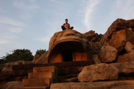 Auf dem Kopf des Löwen.