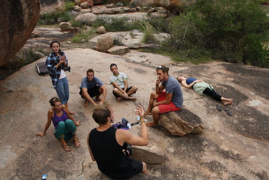 Wen man halt so trifft zwischen den Boulders.