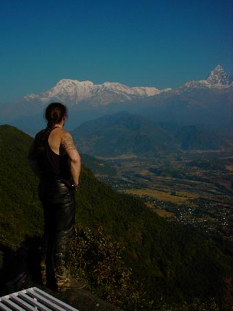 anapurna & ´dhalaughiri im hintergrund