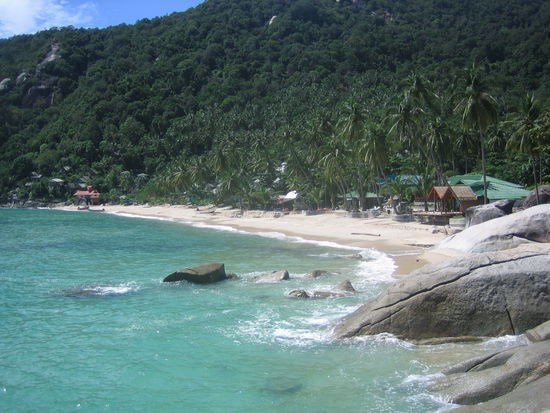 Der Ausblick auf unseren Strand