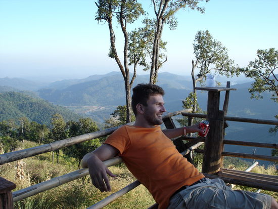 Terasse unserer Unterkunft