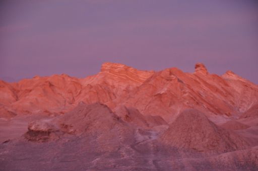 Valle de la Luna bei Sonnenuntergang