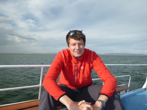 Torsten geniesst die Kreuzfahrt auf dem Titicaca-Meer