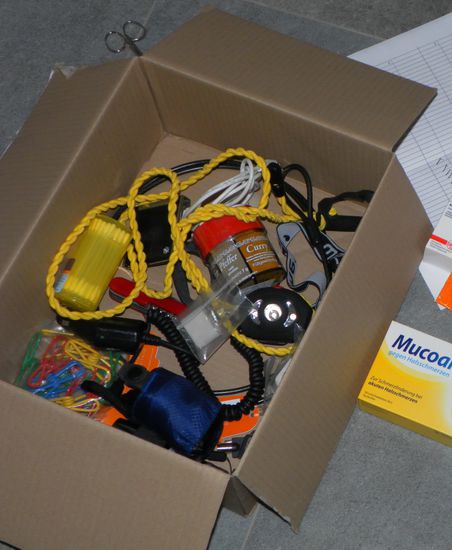 Ok, ein bisschen Kram muss schon schon auch noch mit, aber das wars dann wirklich.