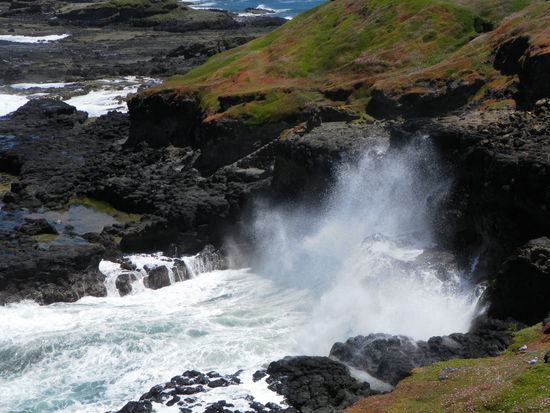 Ein Blowhole gibt es hier auch, und dieses Mal "funktioniert" es sogar