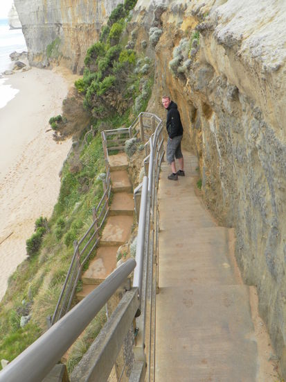 die Gibson-Steps hinunter zum Strand