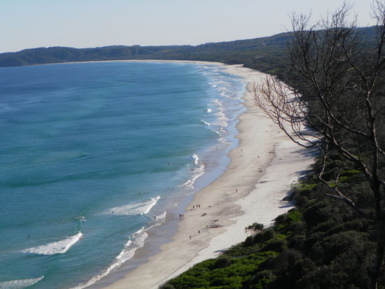 Seven-Mile-Beach - am Ende liegt Lennox Head, unser Quartier für eine Nacht