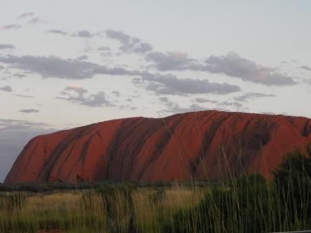 es wird Nacht am Ayers Rock