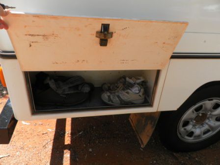 ...extra viel Stauraum, z.B. für stinkende Wanderschuhe...