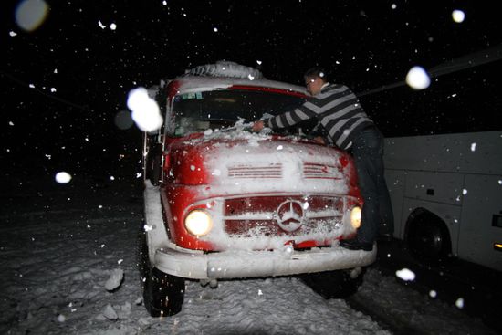 Unser erster Schnee in der Tuerkei
