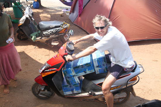 Biertransport auf unserem Roller