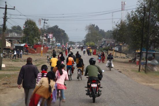 auf nepalesischen Straßen