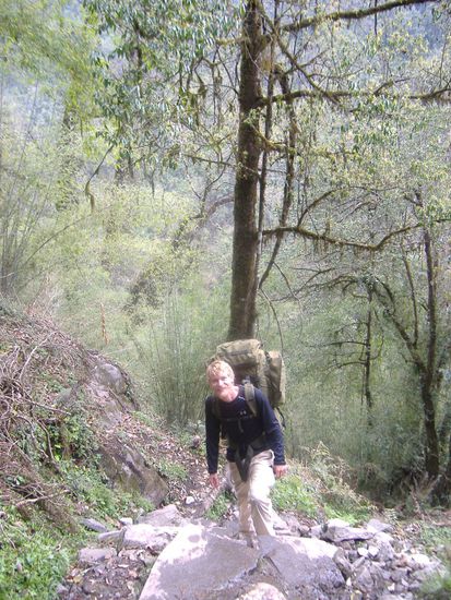 "Scheiß Steinstufen!"