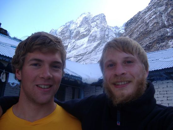 Nils und ich aufm Machhapuchhre Base Camp