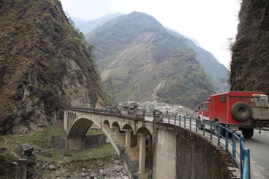 auf dem Weg zur Grenze