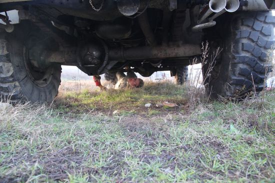 Nils beim Abschmieren