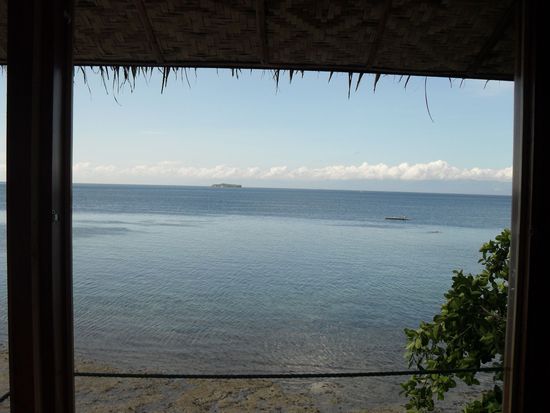 Blick vom Resort-Restaurant auf Pescador Island